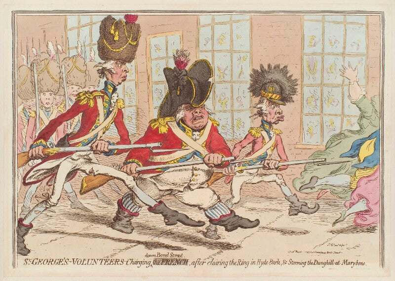 'st george's volunteers charging down bond street' npg d12600