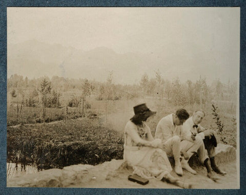 Lady Ottoline Morrell; Aldous Huxley; Philip Edward Morrell NPG Ax142897