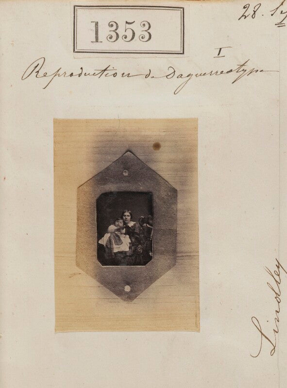 Reproduction of a daguerreotype of or for lindley (two unknown sitters) npg ax50754