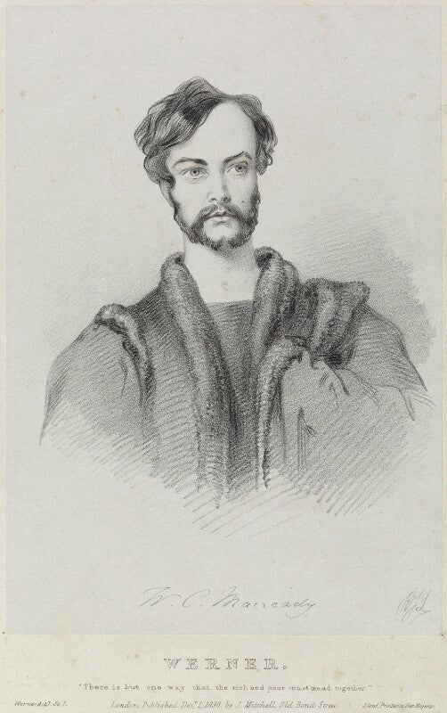 William charles macready as werner npg d22068