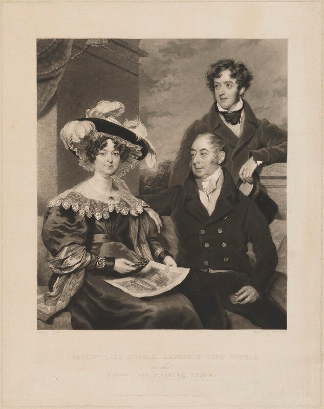 Harriot dundas (née hale), countess of zetland; lawrence dundas, 1st earl of zetland; john charles dundas npg d36278