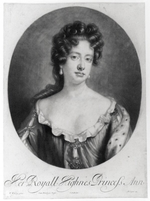 Queen anne when princess of denmark npg d19449