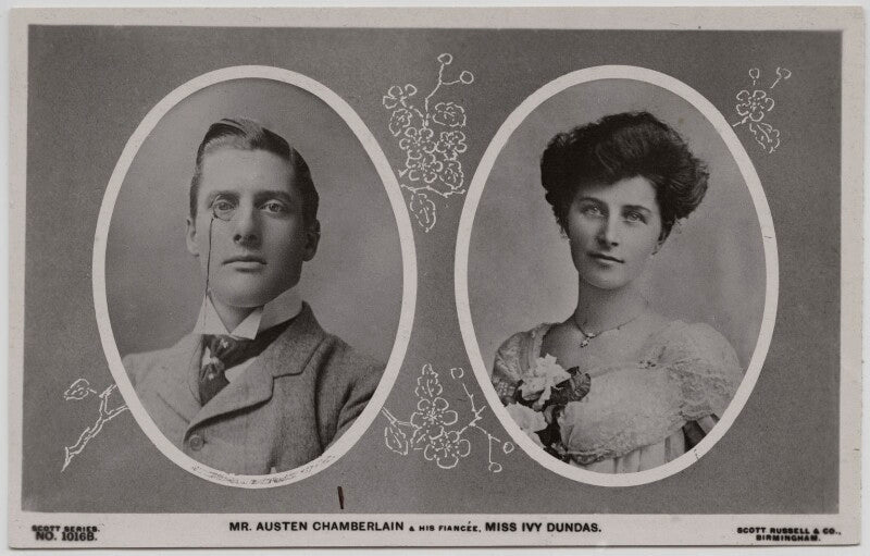 Sir (joseph) austen chamberlain; ivy muriel (née dundas), lady chamberlain npg x197753
