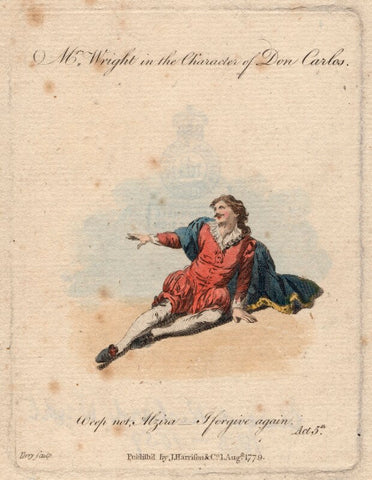 Mr Wright as Don Carlos in Hill's 'Alzira' NPG D8714