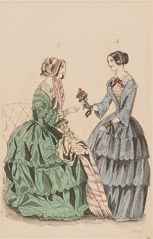 Morning visiting dress and morning dress, September 1846 NPG D47972