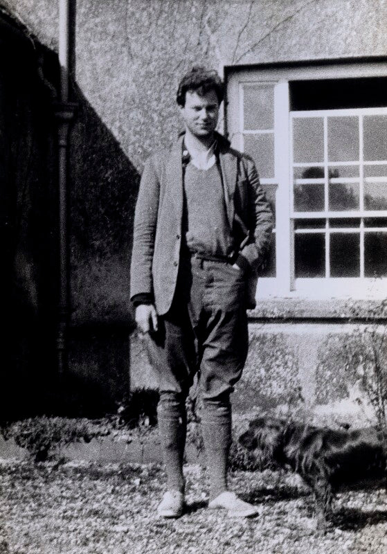 Julian bell with 'clinker' the dog npg x136464