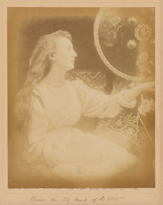 'elaine the lily maid of astolat' (may prinsep) npg x18030