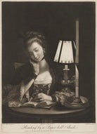 Reading by a Paper-bell Shade (Unknown woman) NPG D2906