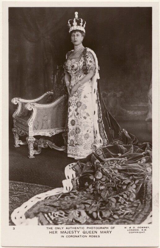 'the only authentic photograph of her majesty queen mary in coronation robes' npg x136306