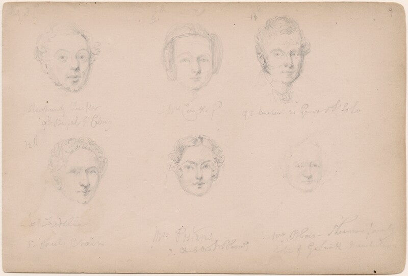 G.s. archer and five unknown sitters npg d23313(14)