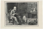 Mr Gladstone and his grandson, Deiniol Gladstone, in the library of The Rectory, Hawarden NPG D34517