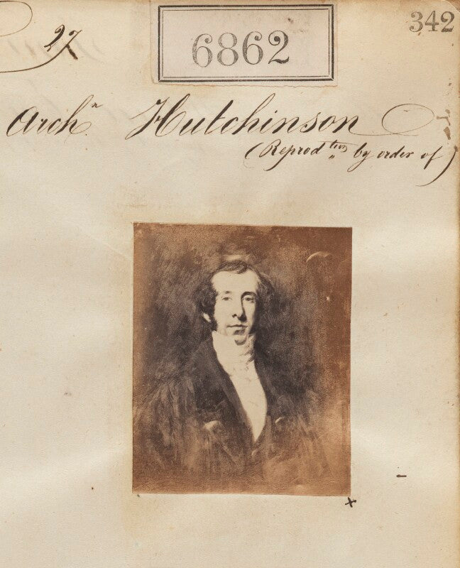 'reproduction by order of arch. hutchinson' npg ax56785
