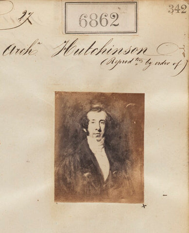 'Reproduction by order of Arch. Hutchinson' NPG Ax56785