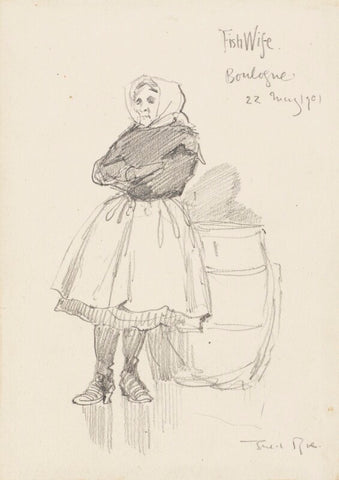 'Fishwife, Boulogne' (Unknown woman) NPG D43084