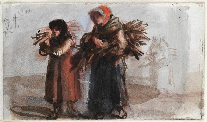Three unknown women carrying bundles of sticks npg d23146(68)