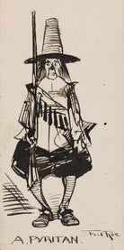 Comic sketch; 'The Puritan' (Unknown sitter) NPG D43175