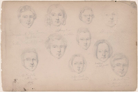Dayner; W. Penfold; Mrs Bell; Mrs Kelly and six unknown sitters NPG D23313(72)