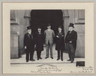 Mehmed Talat Pasha, Neville Travers Borton and Sir John Henniker Heaton, 1st Bt with two other Turkish delegates NPG x135593