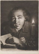 Young man with book and candlestick NPG D11297