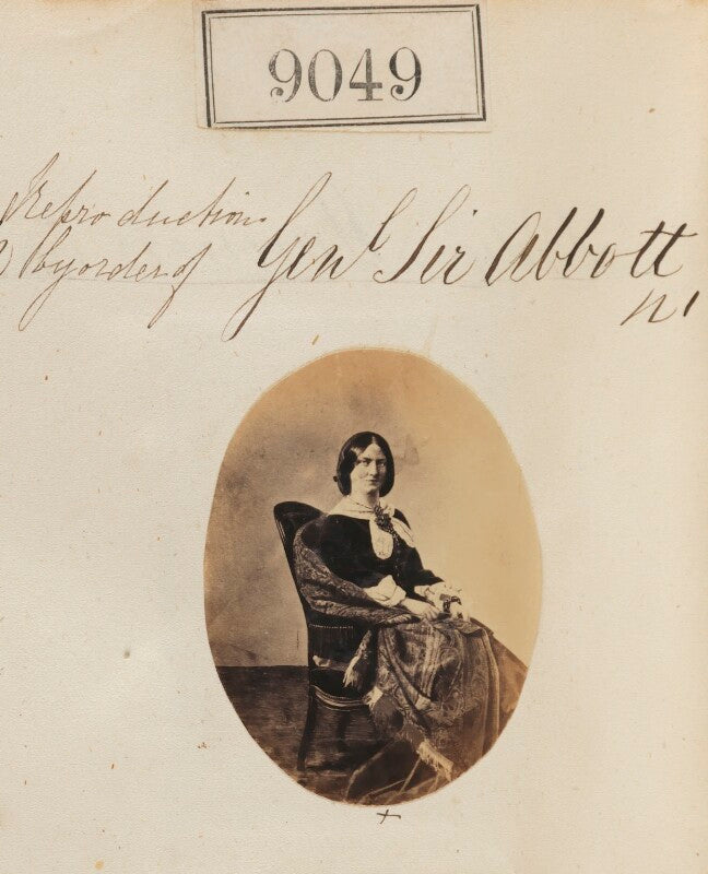 Unknown woman ('reproduction by order of general sir abbott') npg ax58872