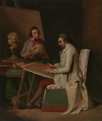 John Hamilton Mortimer with a student NPG 234