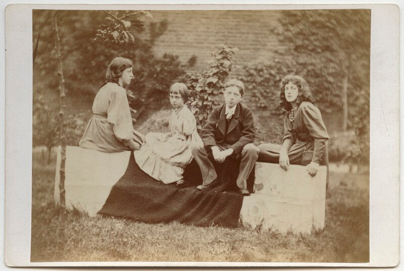 Jane alice ('jenny') morris; margaret mackail (née burne jones); sir philip burne jones, 2nd bt; may morris npg x19867