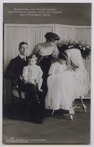 Gustav VI Adolf, King of Sweden with his family NPG x74452