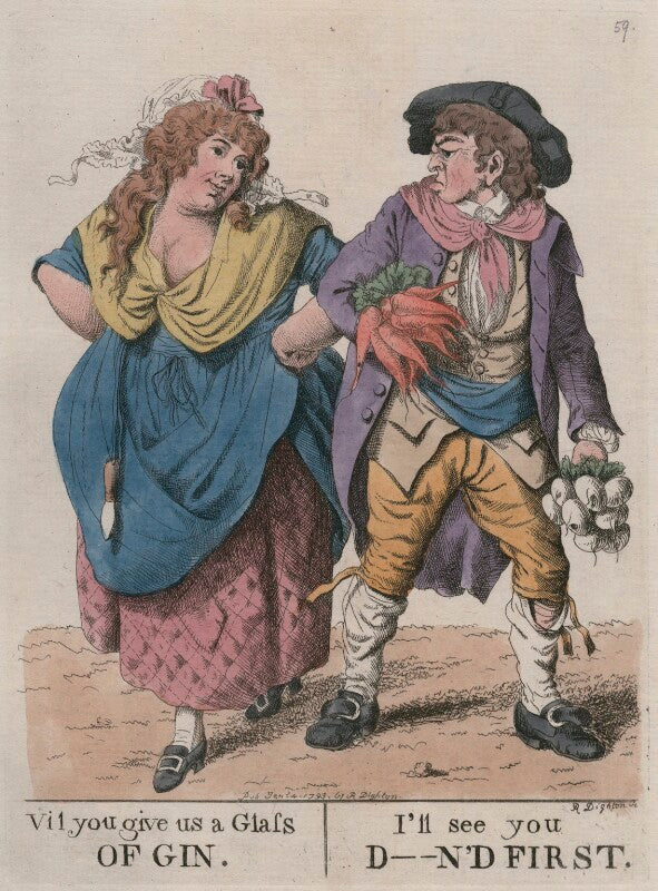 'vil you give us a glass of gin. i'll see you d  n'd first' npg d13312