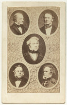 Carte-de-visite photomontage featuring John Russell, John Bright and others.. NPG x4330