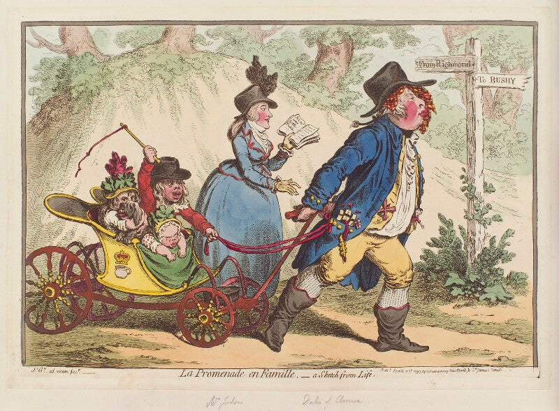 'la promenade en famille   a sketch from life' npg d12611