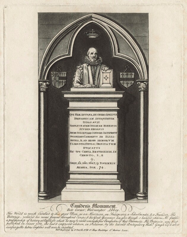 Monument to william camden in westminster abbey npg d21098
