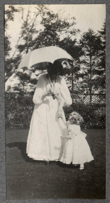 Lady ottoline morrell; julian vinogradoff (née morrell) npg ax140086