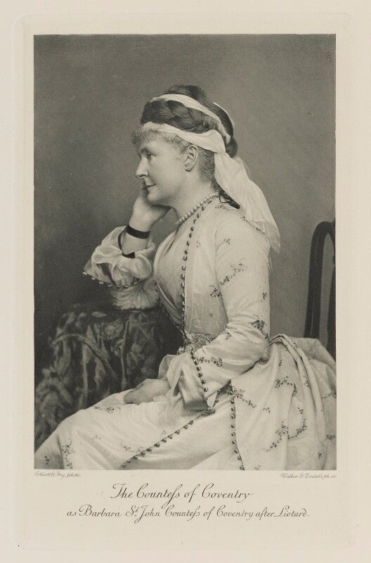 Blanche (née craven), countess of coventry as barbara st john, countess of coventry, after liotard npg ax41141
