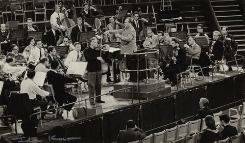 Yehudi Menuhin in rehearsal with an orchestra NPG x128673