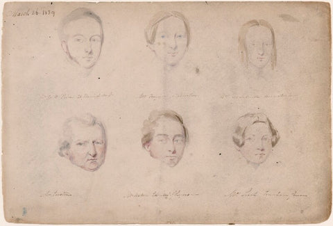 W.C.H. Price; Mrs Ferguson; Mr Watson; Mrs Leach; possibly Mr Corstons and an unknown woman NPG D23313(1)