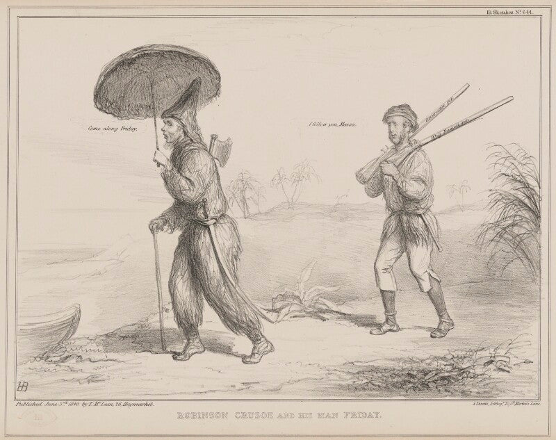 Robinson crusoe and his man friday (henry george grey, 3rd earl grey; charles wood, 1st viscount halifax) npg d41575