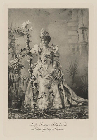 Florence (née Davis), Marchioness of Dufferin and Ava (later Countess Howe) when Lady Terence Blackwood as Flora Goddess of Flowers NPG Ax41038