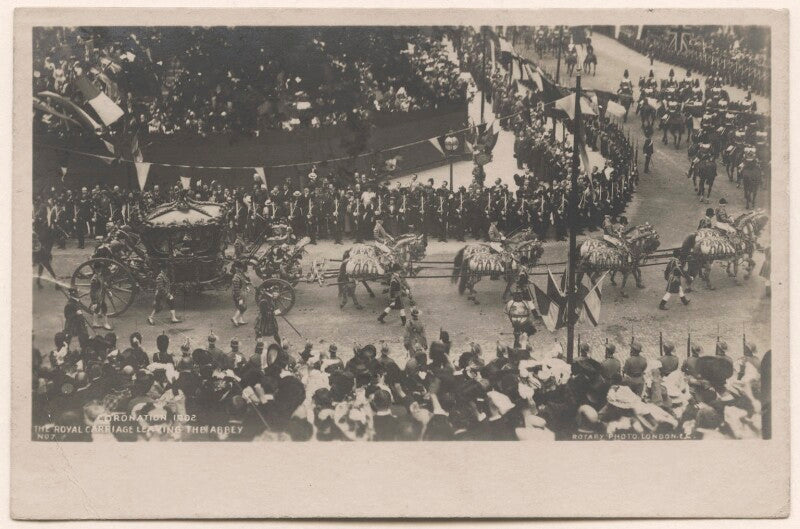 'coronation 1902, the royal carriage leaving the abbey' npg x38522