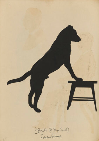 Silhouette of a dog '"Brill" of Bryn Tanat, Labrador Retriever' NPG D46634