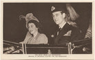 'The Royal Bride and Bridegroom driving to Waterloo Station for the honeymoon' (Queen Elizabeth II; Prince Philip, Duke of Edinburgh) NPG x193060