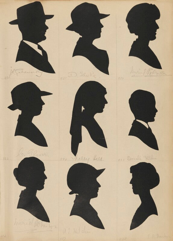 Tourists on the west pier, brighton (j. r. galsworthy; d. fricke; muriel robinson; c. glover; molly bell; donald kitchin; muriel robinson; a. e. kitchin; e. a. hacker) npg d46458