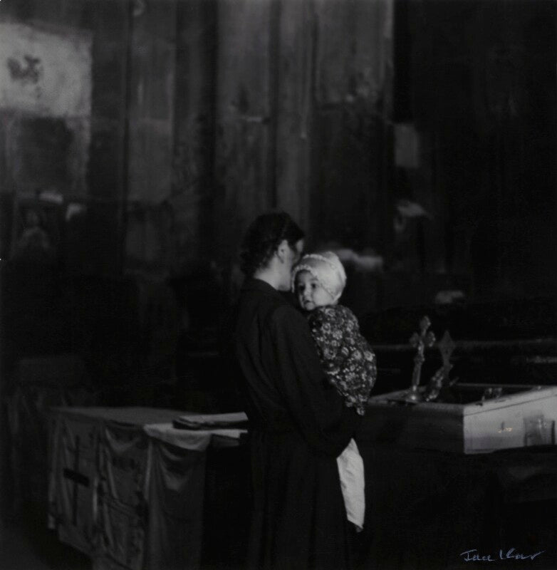 'mother and child in a church in moscow' npg x135216