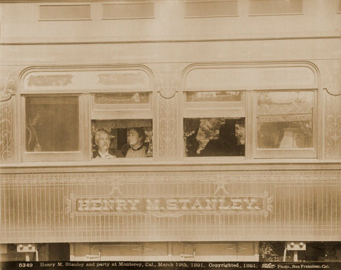 'Henry M. Stanley and party at Monterey' (Sir Henry Morton Stanley; Dorothy (née Tennant), Lady Stanley) NPG Ax68650