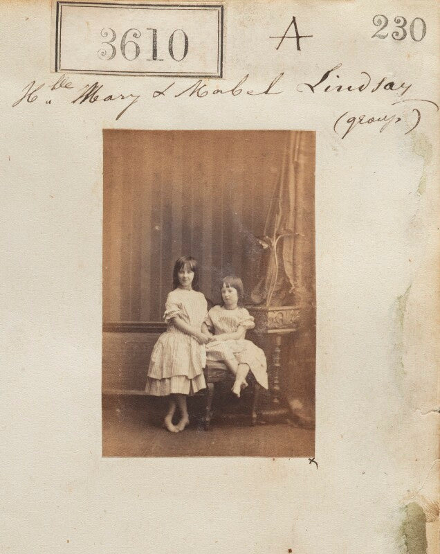 Lady mary susan félicie meynell (née lindsay); lady mabel marian lindsay npg ax53006