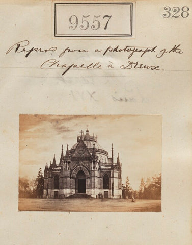 'Reproduction from a photograph of the Chappelle a Drux' NPG Ax59335