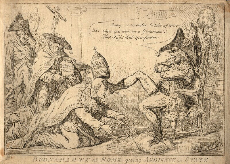 Buonaparte at rome giving audience in state npg d9334