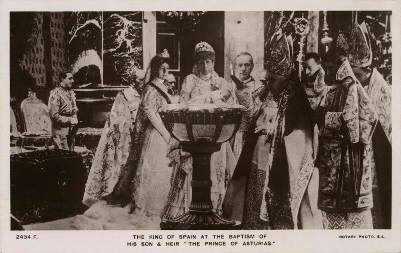 'the king of spain at the baptism of his son and heir' npg x74473