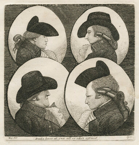 'Four Bucks' (Dr Eiston; (Girolamo) Hieronymo Stabilini; Francis Macnab; Captain McKenzie) NPG D20492