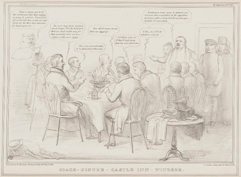 Coach dinner   castle inn   windsor npg d41501