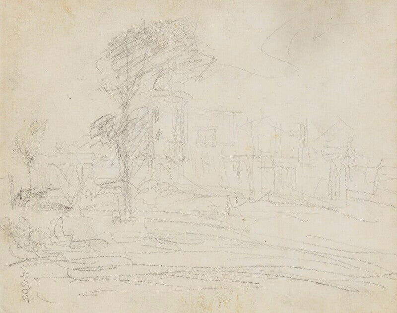 Landscape with buildings npg 4505a